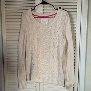 Cableknit sweater